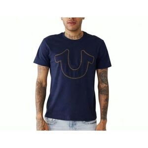 True Religion Men's XL Blue Horseshoe Logo Tee Short Sleeve T-Shirt